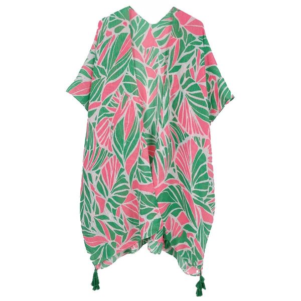 AKA Kimono Lurex Tropical Pink Orange and Green Cheap