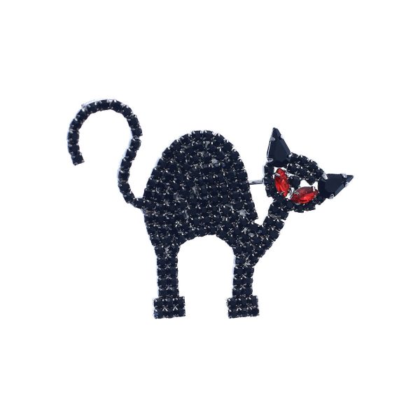 Black Cat Halloween Pin Online now