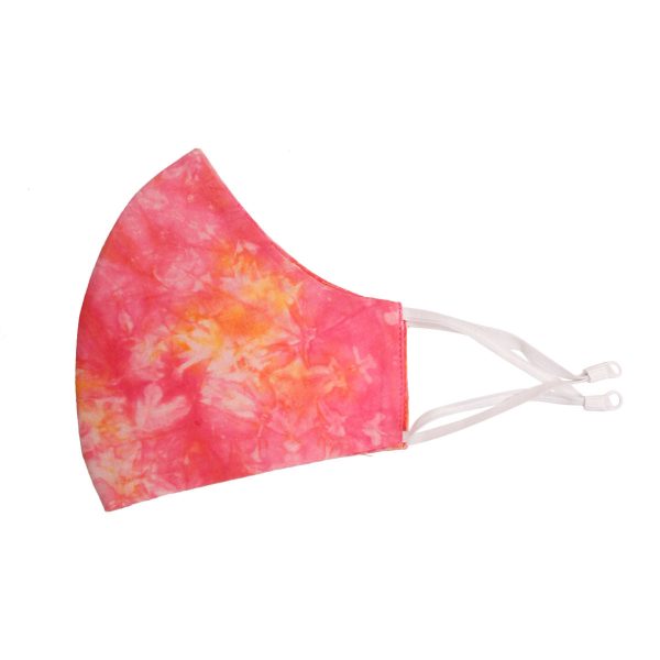 Pink and Yellow Tie Dye Mask Cheap