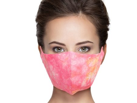 Pink and Yellow Tie Dye Mask Cheap