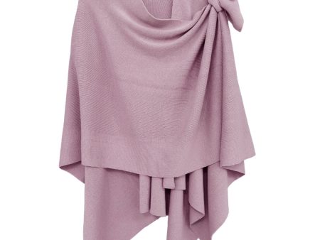 Dusty Pink Ruana with Shoulder Strap Hot on Sale