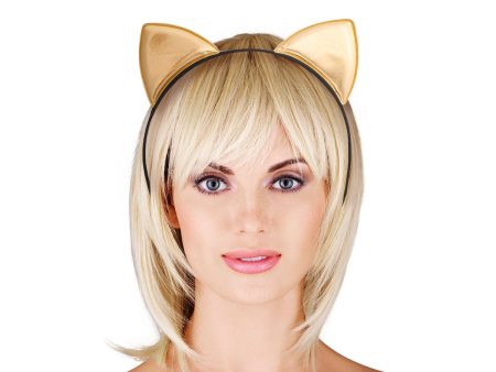 Gold Kitty Ears Headband on Sale