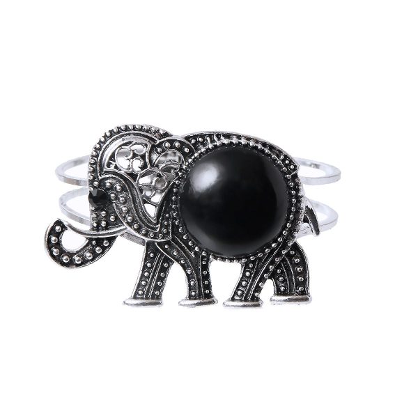 Black Elephant Hinge Bracelet Cheap