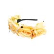 Yellow Fabric Flower Headband Supply