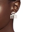 Silver 3 Pcs Black Girl Afro Studs Fashion