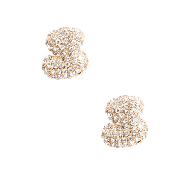 S Initial Rhinestone Studs For Discount