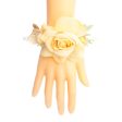 Yellow Fabric Flower Bracelet Online Hot Sale