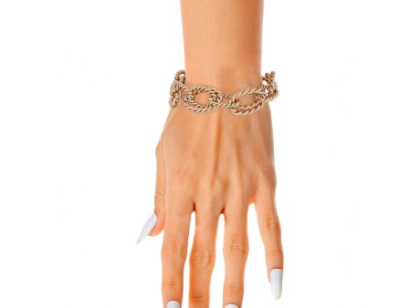 Gold Twisted Cable Chain Bracelet Online Hot Sale