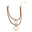 Brown Leather Ring Necklace Sale