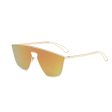 Orange Futuristic Flat Lens Sunglasses For Discount