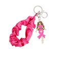 Silver Pink Wristlet Woman Keychain Discount