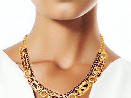 Matte Gold Leopard Link Set on Sale