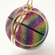 Rainbow Rhinestone Basketball Clutch | 5.5 Inches Discount