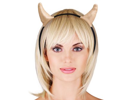 Gold Devil Horns Headband Cheap