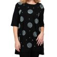 Short Sleeve T-Shirt Black Bling Circles for Women For Cheap