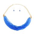 34 Strand Blue Bead Necklace Online now