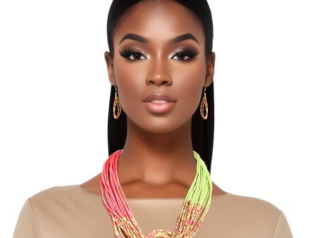 AKA 20 Strand Pink Green Knot Set For Discount