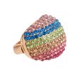 Rainbow Rainbow and Gold Dome Ring Online Sale