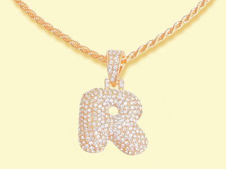 R Initial Necklace on Sale