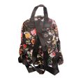 Black Leather Floral Backpack Online Sale