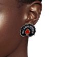 Silver 3 Pcs Black Girl Afro Studs Fashion