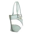 Tote Light Green and White Stripe Handbag Women Online