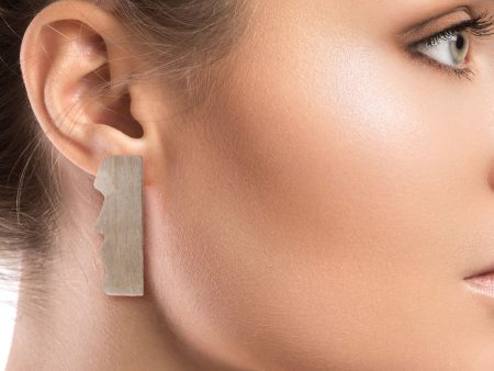 Silver Brass Easter Island Earrings Online Sale