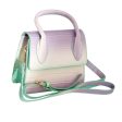 Purple and Green Croc Flap Satchel Handbag Online Hot Sale