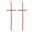 Divine Drops: Rhinestone Cross Earrings Hot on Sale