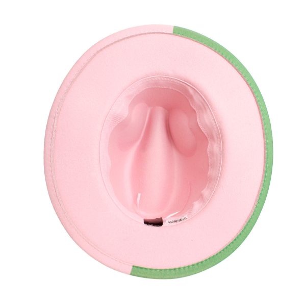 AKA Sorority Pink Green Fedora Pearl Hat for Women Online Sale