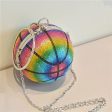 Rainbow Rhinestone Basketball Clutch | 5.5 Inches Discount