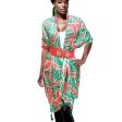 AKA Kimono Lurex Tropical Pink Orange and Green Cheap