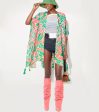 AKA Kimono Lurex Tropical Pink Orange and Green Cheap