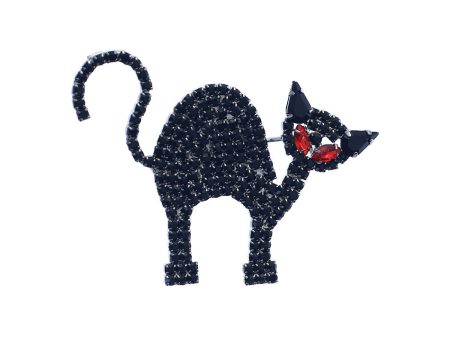 Black Cat Halloween Pin Online now