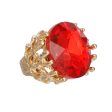 Red Crystal Gold Branch Ring For Cheap