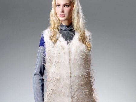 White Faux Fur Fashion Vest Online