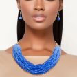 34 Strand Blue Bead Necklace Online now