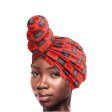 Red MK Tall Twist Knot Turban Fashion