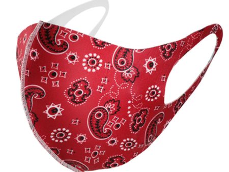 Red Paisley  Bandana Face Masks Cheap