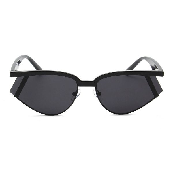 Black Futuristic Rectangle Glasses For Cheap