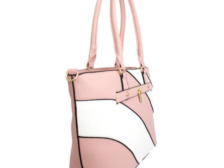 Tote Pink and White Stripe Handbag for Women Online