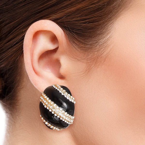 Black and Gold Dome Studs Online