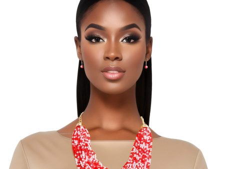 DST 34 Strand Red Bead Set|22 + 2.5 inches Discount