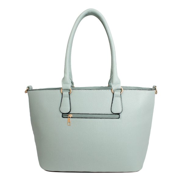 Tote Light Green and White Stripe Handbag Women Online