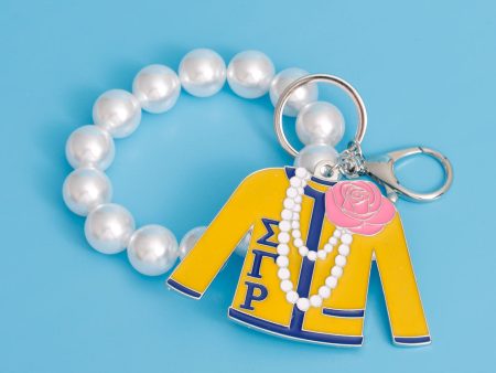 Yellow Blue Sorority Keychain Online now