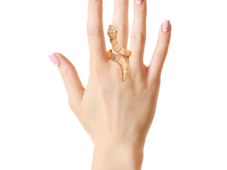 Gold Graduated Wrap Snake Ring For Sale