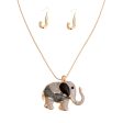 Long Gold Gray Elephant Swirled Set Supply