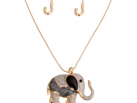 Long Gold Gray Elephant Swirled Set Supply