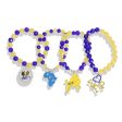 Blue Gold Bead Silver Sorority Set For Cheap