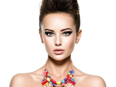 Multi Color Acrylic Bead and Gold Set Fashion